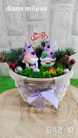 Коледна аранжировка с гномчета!, снимка 3 - Декорация за дома - 52497725
