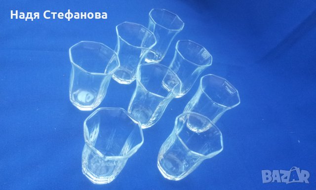 Ракиени чашки, ъгловати, 8 бр, снимка 6 - Чаши - 32818684