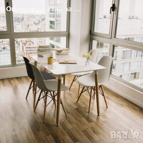 Трапезна маса / бюро в скандинавски стил ModernHome 120*60cm, снимка 4 - Маси - 53380377