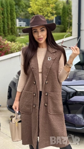 Дълги Меки елеци от букле  , снимка 2 - Елеци - 51993080