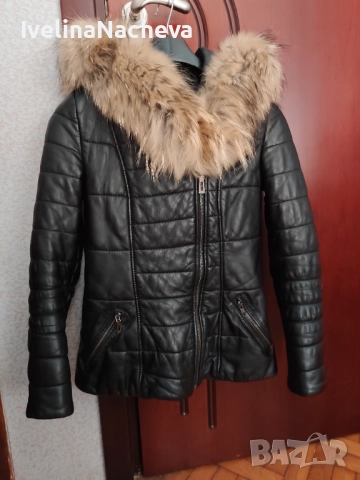 Дамско яке естествена кожа 