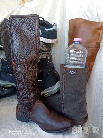 дамски ботуши original  SERGIO TODZI® ,N- 38 - 39 - тъмно кафяви, плетена кожа, снимка 3 - Дамски ботуши - 43563453