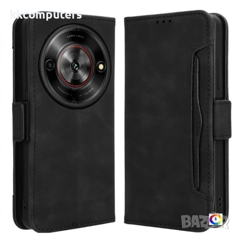 ZTE Blade A75 5G nubia Focus Leather Magnetic Wallet Кожен Калъф и Протектор, снимка 5 - Калъфи, кейсове - 51182068