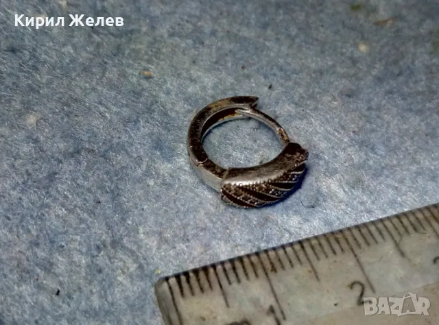 ПРЕКРАСНА СРЕБЪРНА ОБЕЦА СРЕБРО 925 с БЯЛА ПОЗЛАТА ЦИРКОНИ и ГЕРБА на УКРАЙНА 49898, снимка 7 - Обеци - 49142849