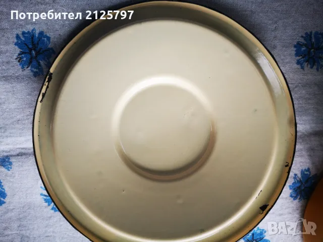 Стара емайлирана тенджера, снимка 6 - Антикварни и старинни предмети - 50057586