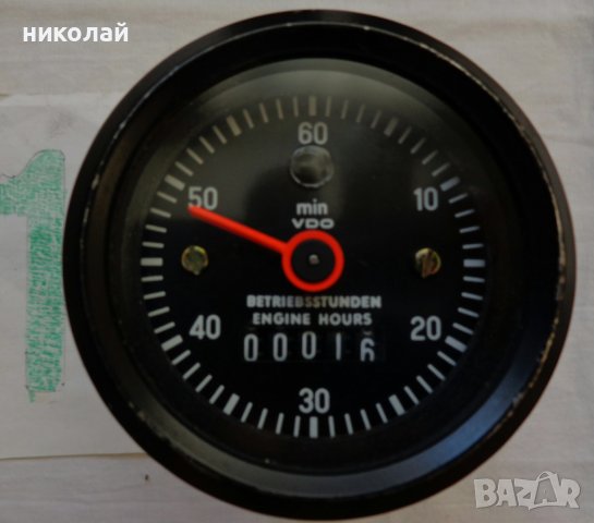 Ретро мото часовници 12-24V за измерване на времето на работа на машината нови и употребявани VDO, снимка 4 - Аксесоари и консумативи - 37017692