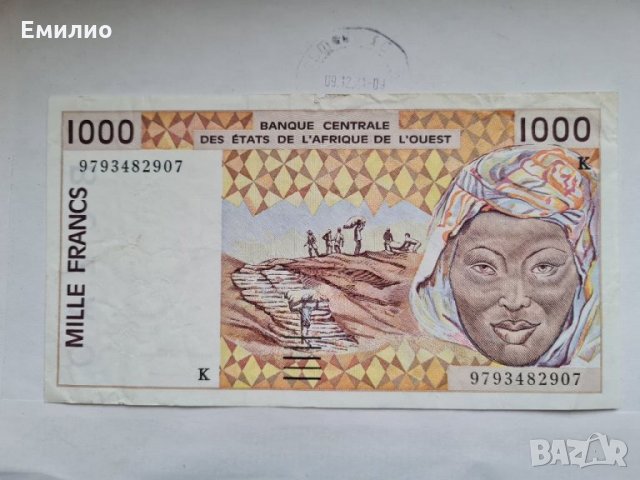 WEST AFRICAN STATES 1000 FRANCS 1995 SENEGAL 🇸🇳 K