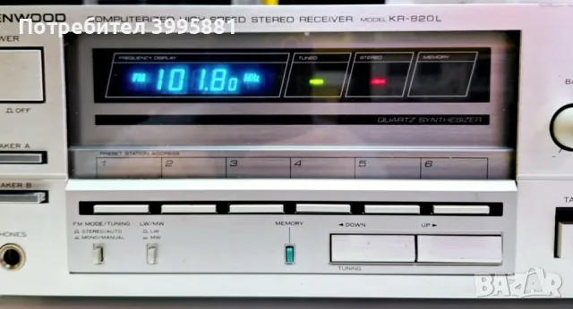 Стерео ресийвър Kenwood, mod. KR-820L 

, снимка 4 - Ресийвъри, усилватели, смесителни пултове - 48670946
