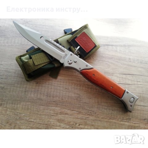 Сувенир! Военен тактически масивен голям сгъваем нож - AK-47, снимка 3 - Ножове - 43156796