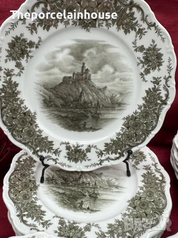 Seltmann Weiden Rheingau Барок- сервиз за хранене и кафе за 6 човека като НОВ, снимка 4 - Сервизи - 52542686