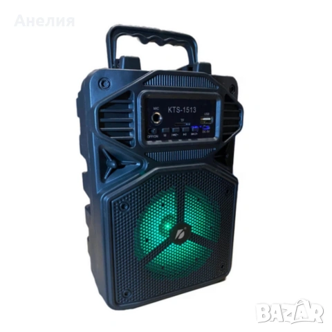 Караоке тонколона с Bluetooth KTS-1513 4“ и микрофон, снимка 6 - Тонколони - 53356248