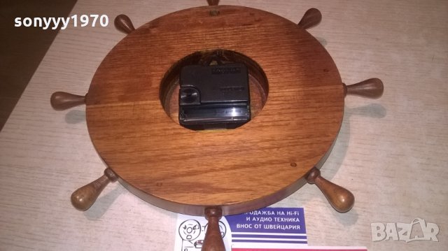 КОРАБЕН РУЛ-АНТИКА ЧАСОВНИК-МАСИВНО ДЪРВО-26Х3СМ, снимка 8 - Колекции - 28672991