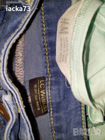 Къси дънкови панталонки Waikiki и блузка H&M, снимка 5 - Детски комплекти - 37681899
