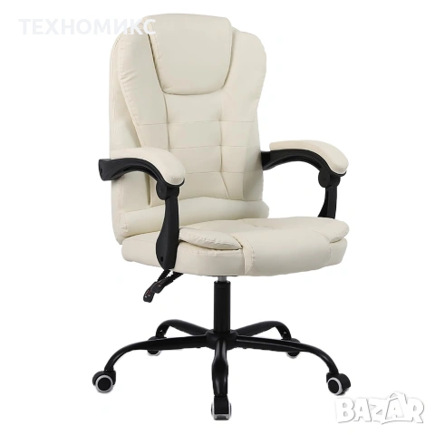 Ергономичен офис стол , Черен/Бял, снимка 7 - Столове - 53453120