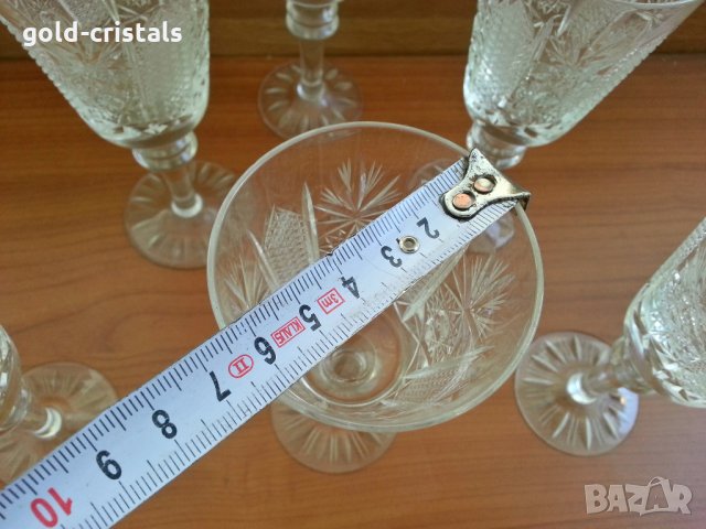кристални чаши Ропотамо , снимка 3 - Антикварни и старинни предмети - 27821229