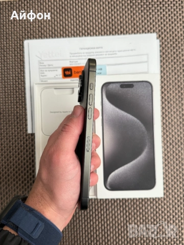 КАТО НОВ!/*ЛИЗИНГ*/ iPhone 15 Pro Max Black Titanium 256Gb 36М Гаранци, снимка 6 - Apple iPhone - 52089597