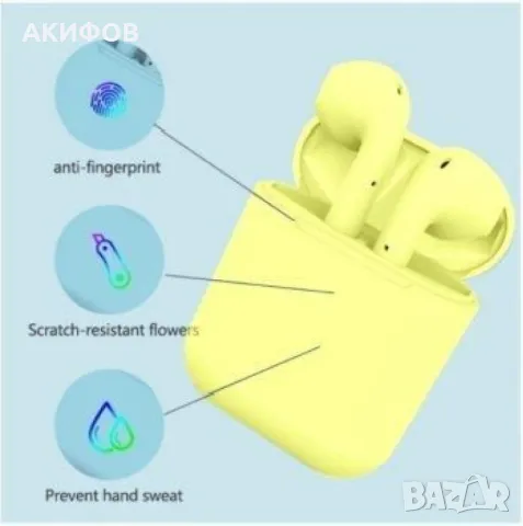 Безжични слушалки Inpods i12 TWS с цветен дизайн и управление чрез докосване, снимка 7 - Безжични слушалки - 49342790