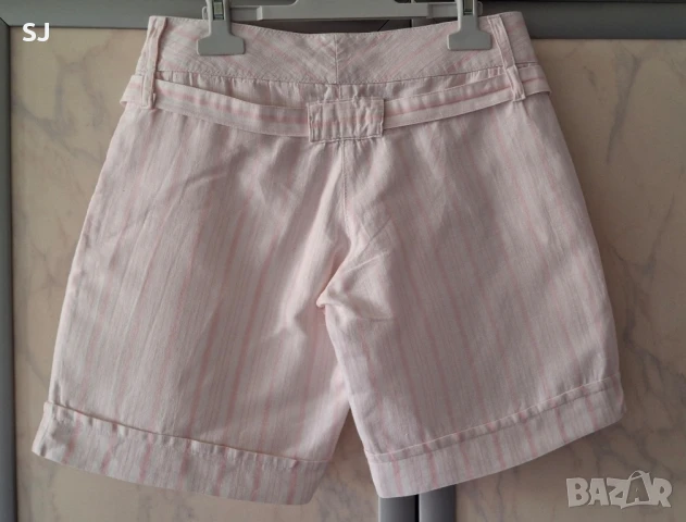 Дамски къси панталонки и потник в бледо розово. Размер XS, снимка 2 - Къси панталони и бермуди - 50566899