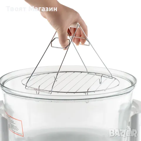 Компактна халогенна фурна и еър фрайър 2в1 Muhler MFC-1200, 1400W, 12 л, снимка 2 - Печки, фурни - 48395648