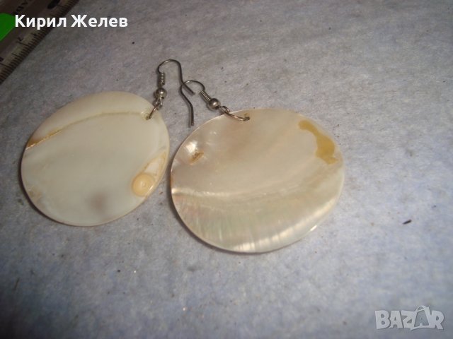 МНОГО КРАСИВИ СЕДЕФЕНИ АРТ ОБЕЦИ с ПОЗЛАТА - СЪРЧИЦА НАТУРАЛЕН СЕДЕФ ХЕНД МЕЙД  6200, снимка 6 - Обеци - 36635580