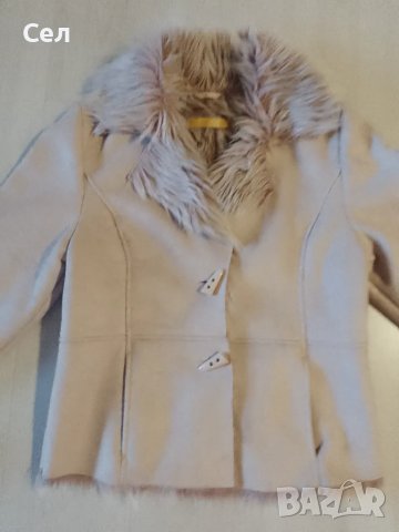 Бледо лилаво топло палто М, снимка 4 - Якета - 48055814