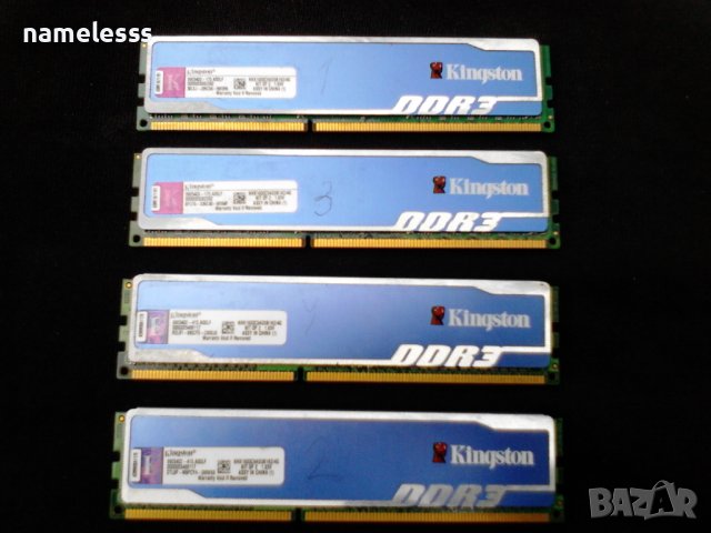 продавам два кита DDR3 2x2GB  1600, снимка 1 - RAM памет - 40733255