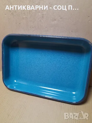 Соц Стара Емайлирана Тава., снимка 3 - Антикварни и старинни предмети - 48870393