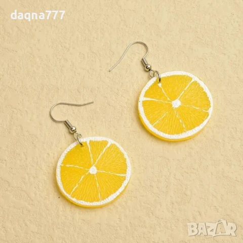 Интересни обеци лимони ново!, снимка 4 - Обеци - 51079138