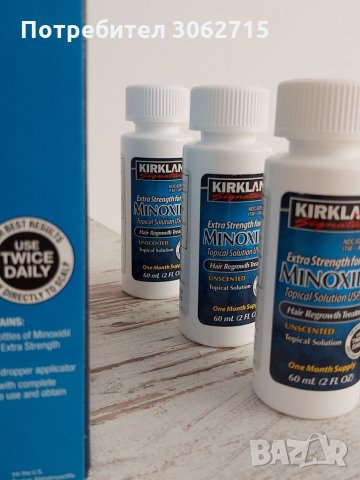Kirkland Minoxidil 5%. Миноксидил. За коса и брада.Оригинален продукт., снимка 3 - Продукти за коса - 32753814