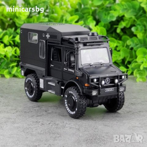 Метални колички: Mercedes-Benz Unimog U5000 Motorhome (Мерцедес-Бенц) , снимка 6 - Колекции - 35542022