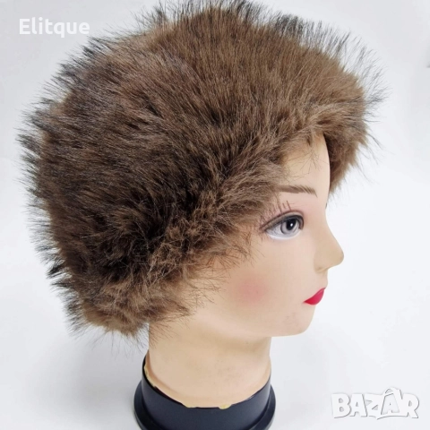 Дамска шапка с дълъг пухкав косъм – топлина и класа през зимата, снимка 7 - Шапки - 52687631