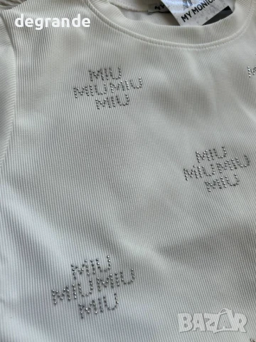 Рипс тениски Miu miu, снимка 3 - Тениски - 50986413
