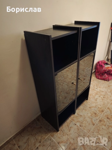 2бр. Черни дървени шкафчета , снимка 3 - Шкафове - 52677184
