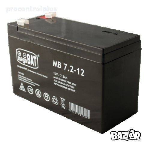 Продавам АКУМУЛАТОРНА БАТЕРИЯ 12V, 7.2AH, MEGABAT MB7.2-12, снимка 1 - Други - 44049252