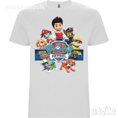 Нова детска тениска Пес Патрул (PAW Patrol) в бял цвят