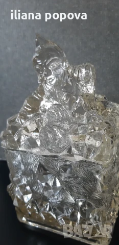 Стъклена захарница, снимка 3 - Аксесоари за кухня - 50816244