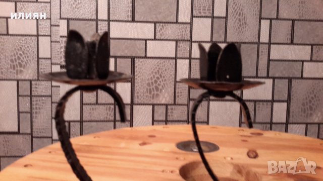 Свещник от ковано желязо , снимка 5 - Декорация за дома - 38386267