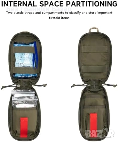  Нов Тактически IFAK MOLLE калъф 500D Cordura с държач за турникет, снимка 3 - Спортна екипировка - 52940632