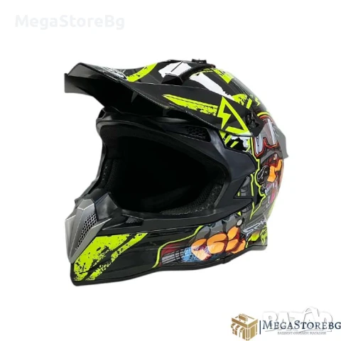 Кросова каска 188 - размер M - Black/Yellow, снимка 2 - Аксесоари и консумативи - 50527188