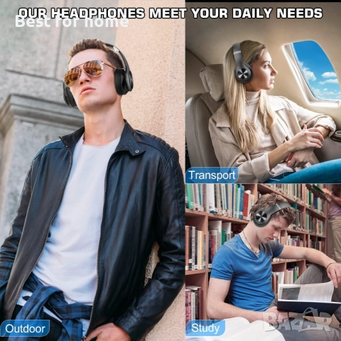 Bluetooth слушалки за уши Мубести, снимка 5 - Bluetooth тонколони - 52694465