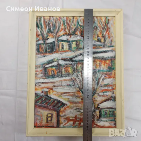 Интересна стара картина пейзаж SG2016, снимка 7 - Картини - 47576640