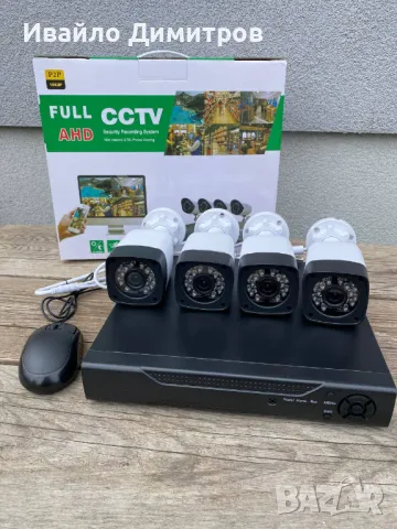 Видеонаблюдение с 4 камери full аhd, снимка 3 - Комплекти за видеонаблюдение - 49574464