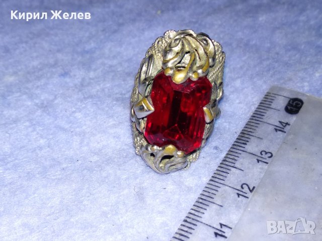 СТАРИНЕН МАЙСТОРСКИ СКЪПОЦЕНЕН АР НУВО ПОСРЕБРЕН ПРЪСТЕН с ГОЛЯМ ЮВЕЛИРНО ФАСЕТИРАН ГРАНАТ 37140, снимка 14 - Антикварни и старинни предмети - 40555141