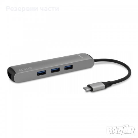 Адаптер Epico LAN,3 USB Hub,HDMI, Type C