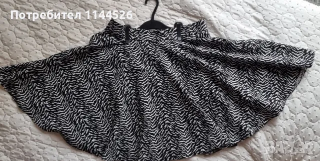 Разкроена пола в черно-бяло, Novena, снимка 2 - Поли - 50058565