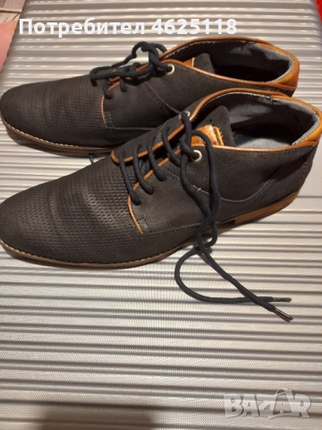 Черни обувки BULL BOXER естеств.кожа -велур, снимка 2 - Ежедневни обувки - 52343568