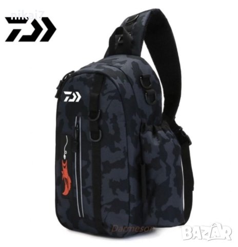 чанта за спинингов риболов Daiwa+риболовни принадлежности+джоб въдица, снимка 5 - Чанти - 42944302