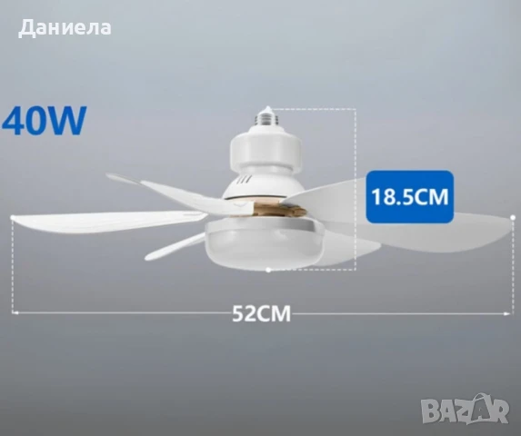 вентилаторна лампа , снимка 5 - Лед осветление - 51027259