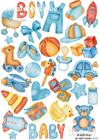 Скрапбук стикери за декорация планер Бебешки baby самозалепващ лист бебе А5 - различни видове, снимка 3 - Други - 40738610