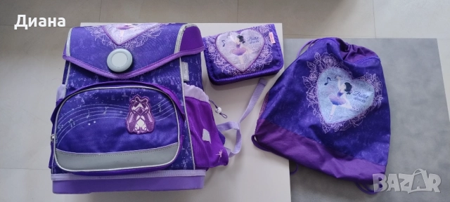 Комплект ученическа раница BELMIL Dancing с несесер и торба за спорт, снимка 2 - Раници - 51499646